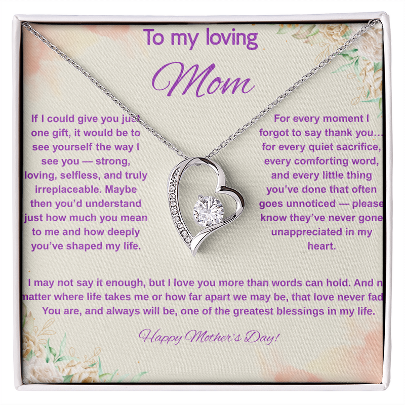 To My Loving Mom at Mother's Day - Forever Love Necklace