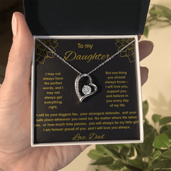 To My Daughter Love Dad - Forever Love Necklace