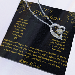 To My Daughter Love Dad - Forever Love Necklace