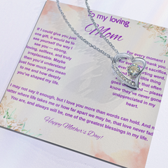 To My Loving Mom at Mother's Day - Forever Love Necklace
