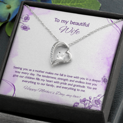 To My Beautiful Wife at Mother's Day - Forever Love Necklace