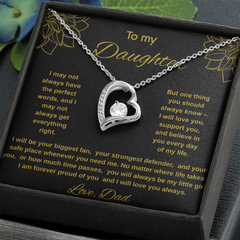 To My Daughter Love Dad - Forever Love Necklace