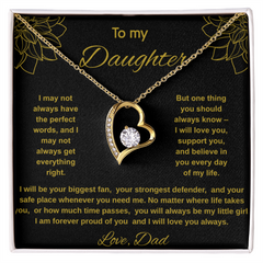 To My Daughter Love Dad - Forever Love Necklace