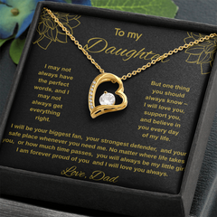 To My Daughter Love Dad - Forever Love Necklace