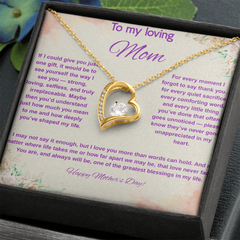 To My Loving Mom at Mother's Day - Forever Love Necklace