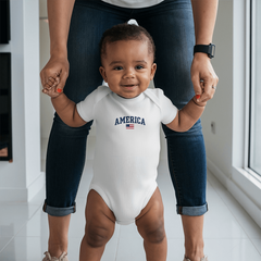 Onesie America with Flag