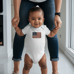 Onesie Distressed American Flag