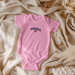 Onesie America with Flag