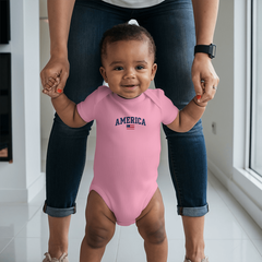 Onesie America with Flag
