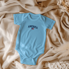 Onesie America with Flag