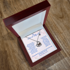 To Love of My Life at Mother's Day - Baby Feet Heart Necklace