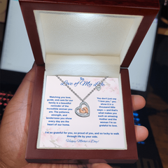 To Love of My Life at Mother's Day - Baby Feet Heart Necklace