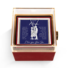 To My Mom - Alluring Beauty Necklace with Rotating Rose Gift Box