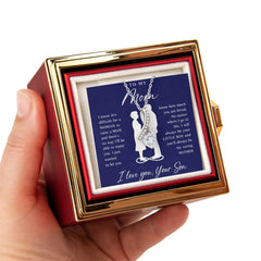 To My Mom - Alluring Beauty Necklace with Rotating Rose Gift Box