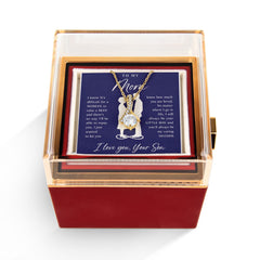 To My Mom - Alluring Beauty Necklace with Rotating Rose Gift Box