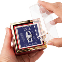 To My Mom - Forever Love Necklace with Rotating Rose Gift Box