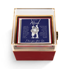 To My Mom - Love Knot Necklace with Rotating Rose Gift Box