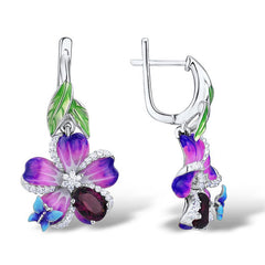 Enamel Butterfly Stud Earrings