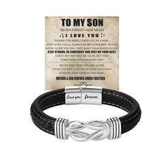 Son's Infinity Bracelet Gift Set | Love You Forever Gift from Mom and Dad