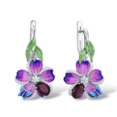 Enamel Butterfly Stud Earrings