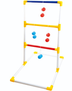 Ladder Toss Game Set - Indoor & Outdoor Game - Camping or Family Gathering Activities -Toss Across Soft Rubber Bolo Golf Balls - Yard Beach & Lawn Games for All