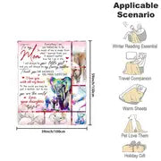 Flannel Letter Print Blanket for Mom and Daughter