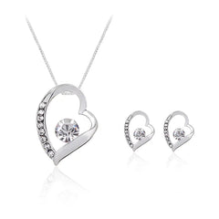 Heart Necklace and Earring Set