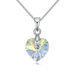 Austrian Crystal Necklace with Heart-Shaped Pendant