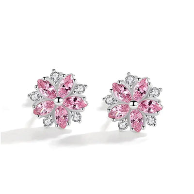 Cherry Blossom Stud Earrings, Elegant Ear Accessories