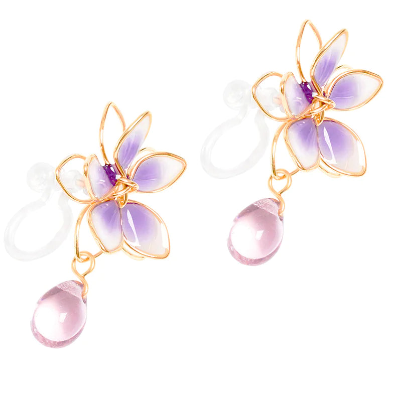 Cherry Blossom Ear Clips for Women - Cute Forest Style