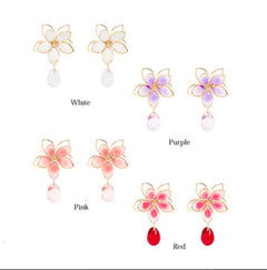 Cherry Blossom Ear Clips for Women - Cute Forest Style