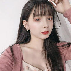 Rose Flower Studs and Zirconia Floral Earrings