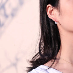 Cute Cherry Earrings with S925 Silver and Mini Pearls