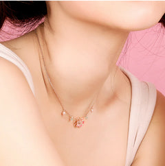 Cherry Blossom Pendant Necklace