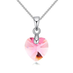 Austrian Crystal Necklace with Heart-Shaped Pendant