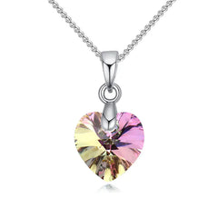 Austrian Crystal Necklace with Heart-Shaped Pendant
